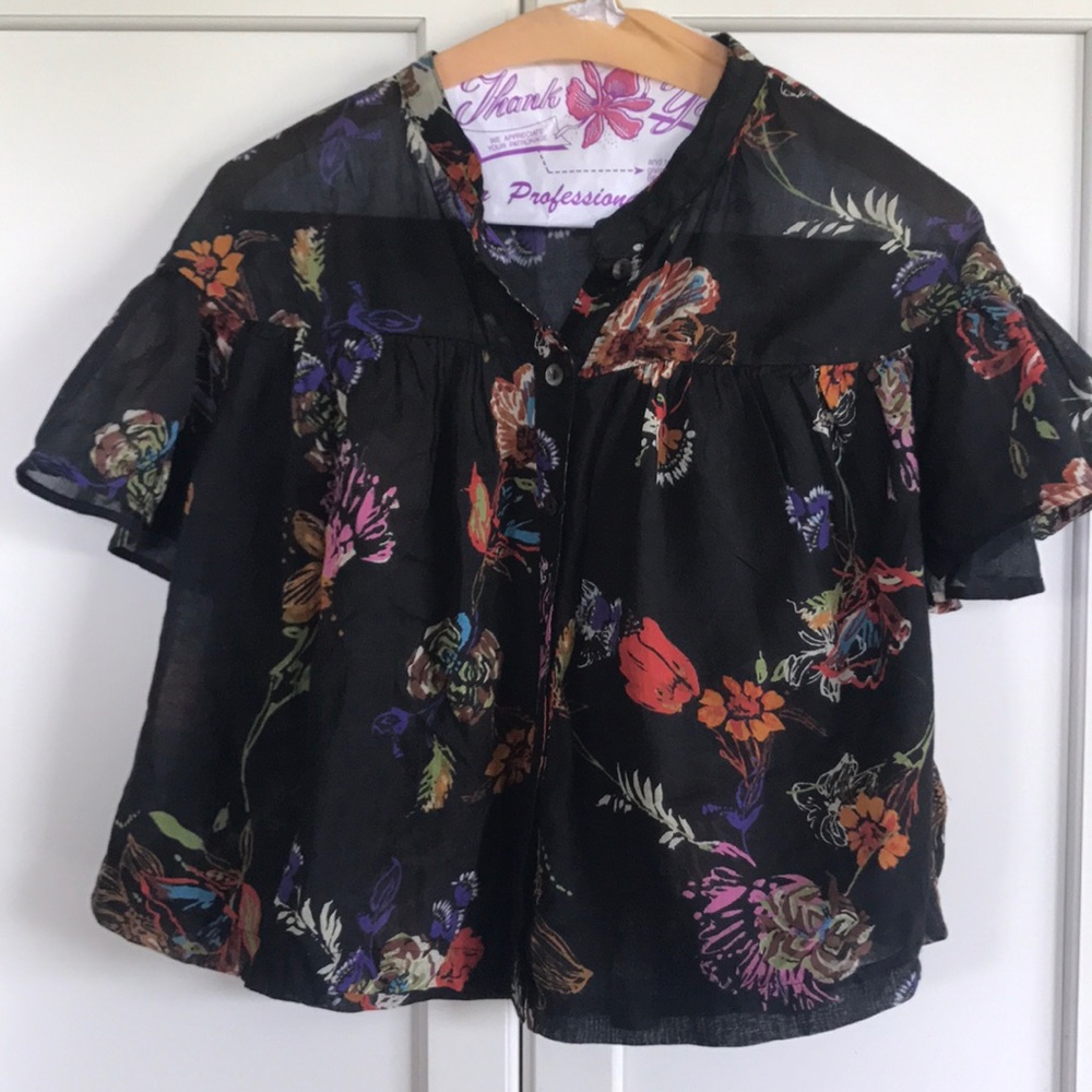 Free People Floral Blouse